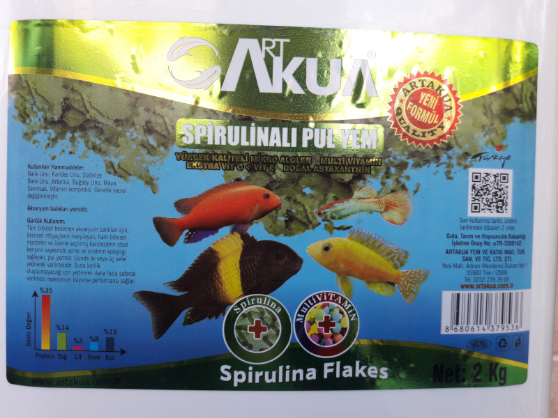 SPİRULİNA FLAKES PUL YEM 100 GR AÇIK