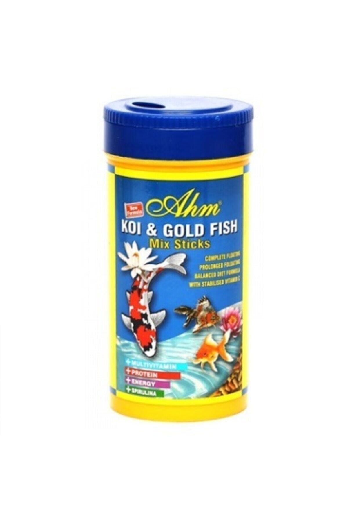 Ahm Koi Goldfish Mix Pond Sticks Balik Yemi 250 ml