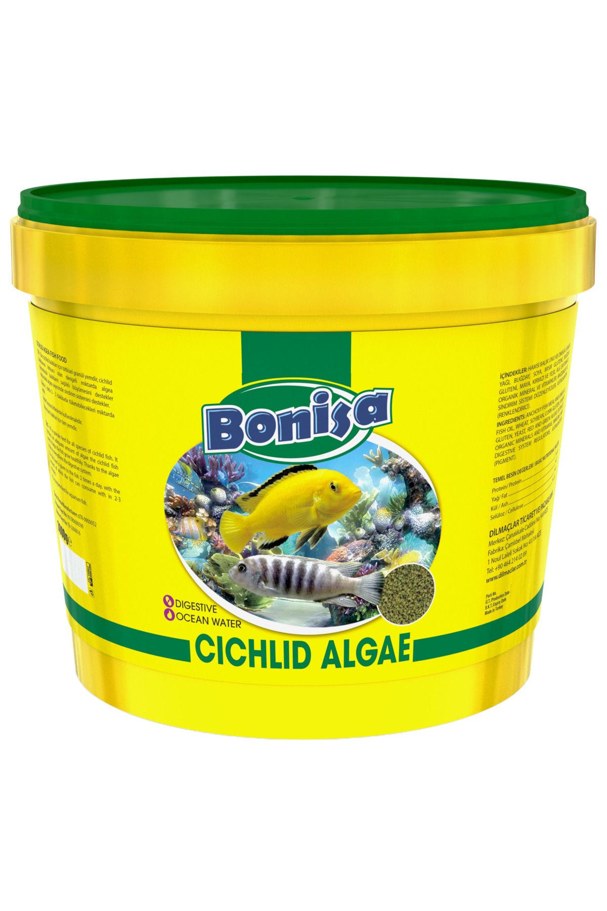 Bonisa Cichlid Algae Kova, Sera Granugreen 200gr ZipPack Poset Akvaryum Balik Yemi