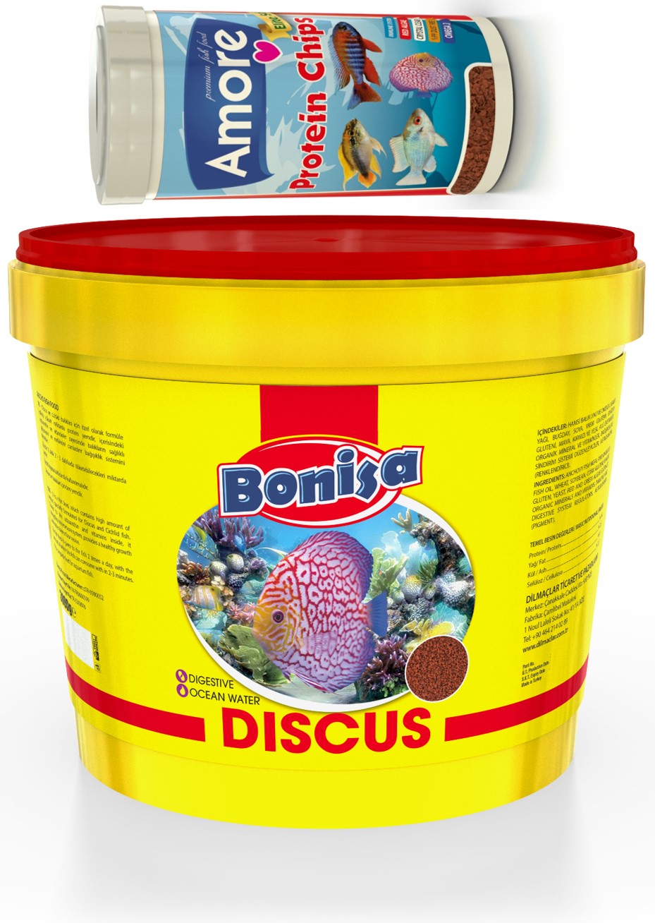 Bonisa Discus 3 Kg Kova ve Amore Protein Pro Chips 250ml Kutu