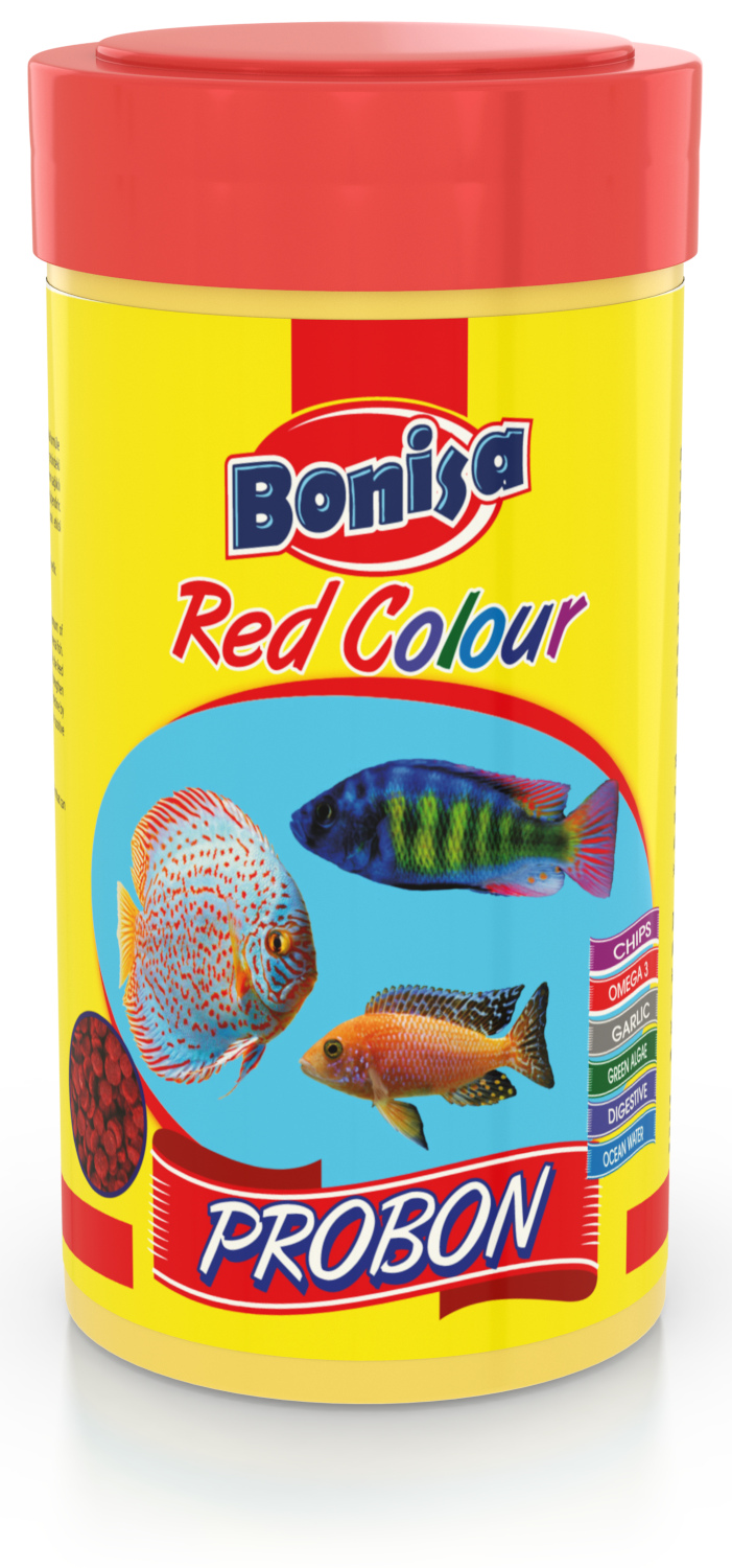 Bonisa Red Colour Pro Bonisa Chips 250ml Protein Kutu Balık Yemi
