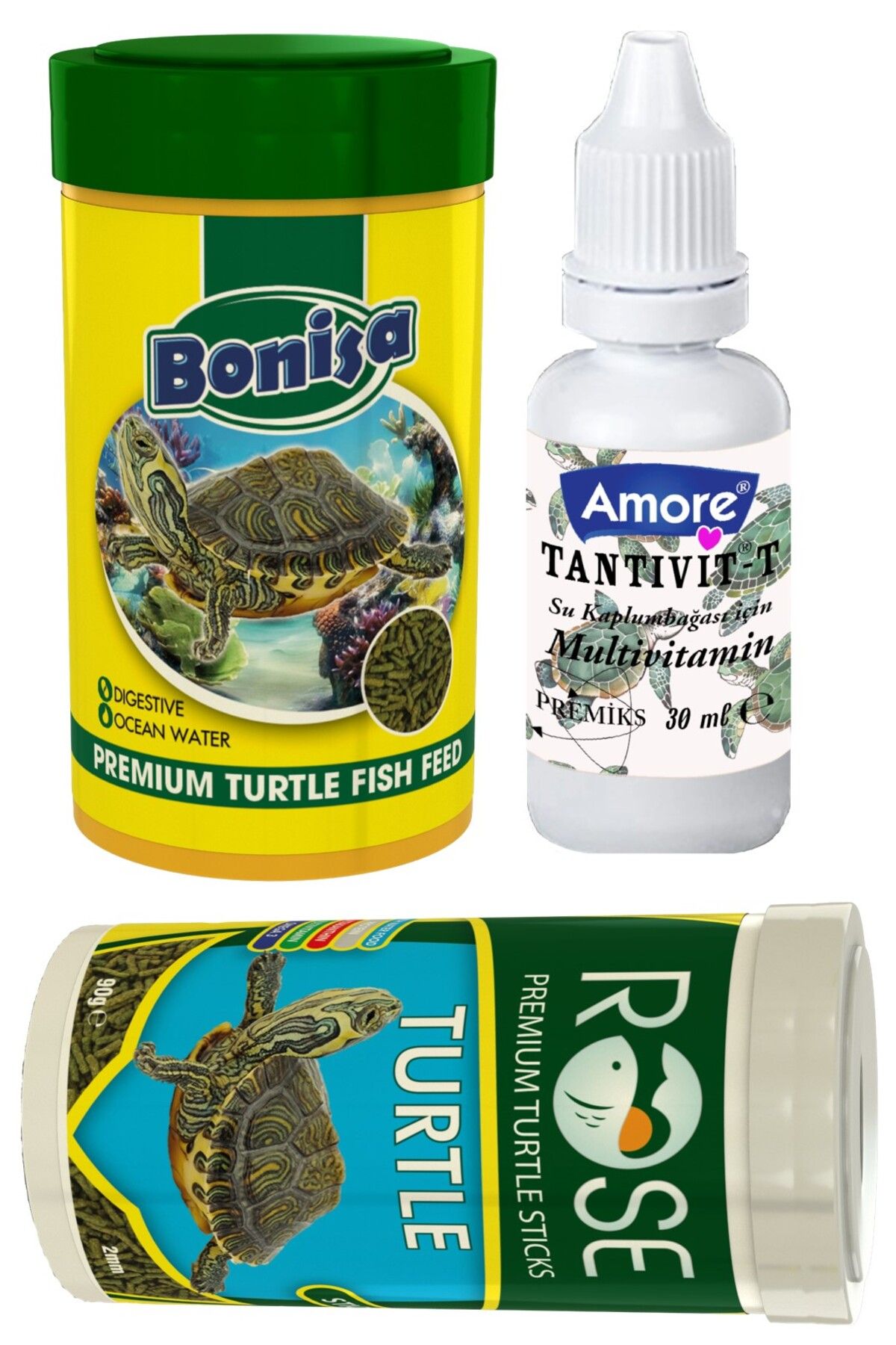 Bonisa Su Kaplumbağası 100ml Stick Yemi, Rose Turtle 100ml, Tantivit-30cc