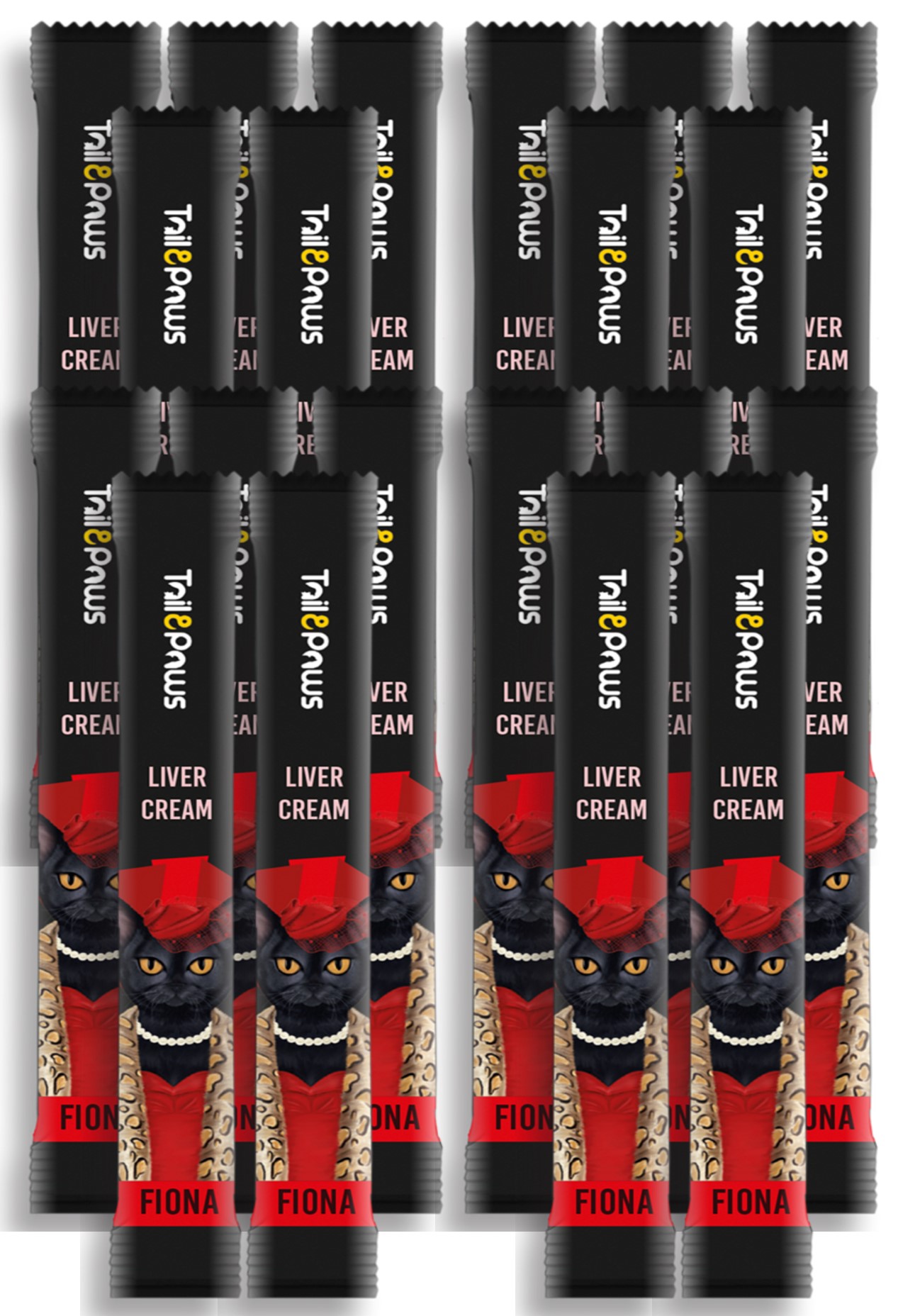 Bosphorus Fiona Ciğerli Krema Sıvı Kedi Ödülü 20x15gr Biotin Glucosamine ve Sticks 1 adet 3lü
