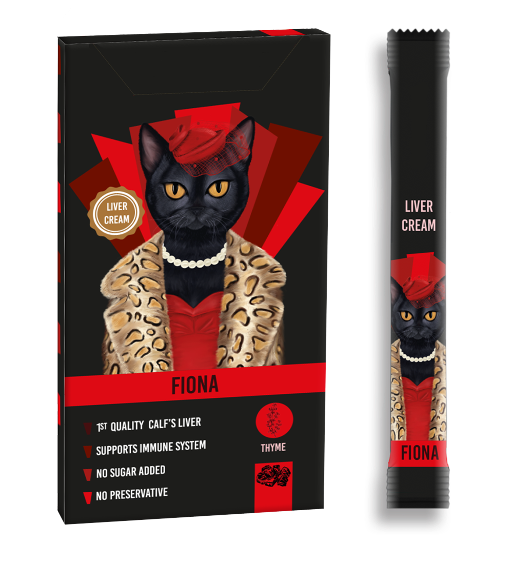 Bosphorus Fiona Ciğerli Krema Sıvı Kedi Ödülü 20x15gr Biotin Glucosamine ve Sticks 1 adet 3lü