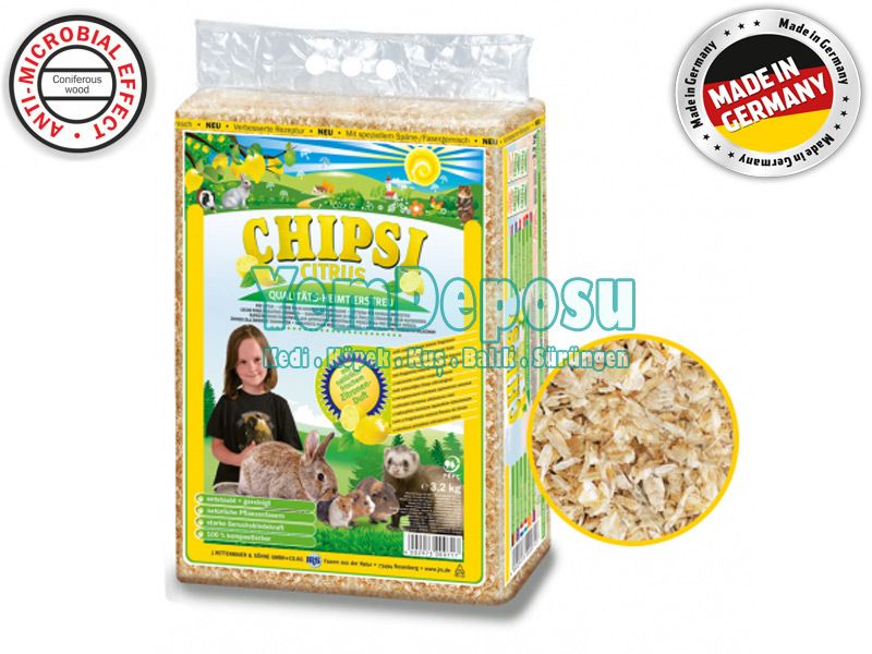 CHIPSI CITRUS KEMİRGEN TALAŞI 60 LT PAKET LİMON