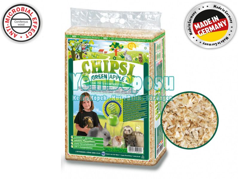 CHIPSI GREEN APPLE KEMİRGEN TALAŞI 60 LT PAKET ELMA