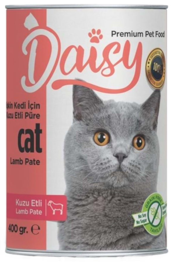 Daisy Lamb Kuzu Etli Yetişkin Kedi Konservesi