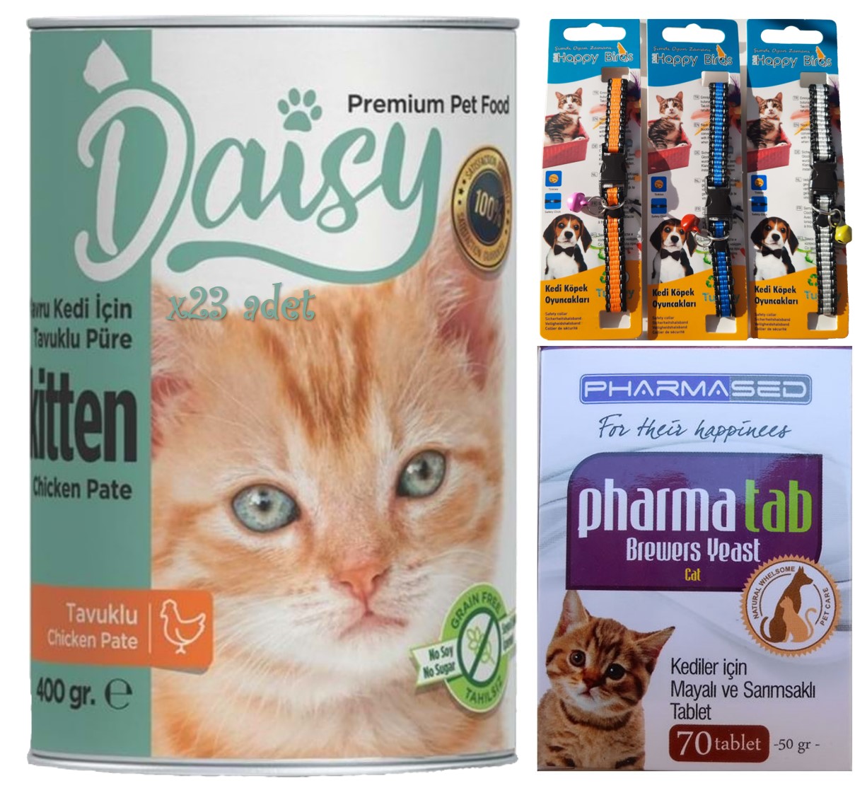 Daisy Yavru Kedi Konservesi 23 Ve Brewers Yeast Cat Tablet