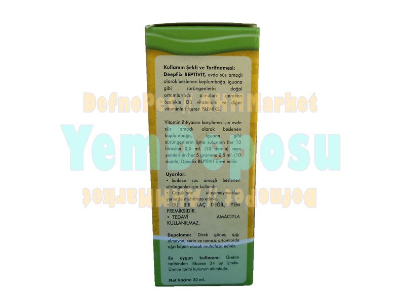 DEEP FIX REPTIVIT KAPLUMBAĞA VE DİĞER SÜRÜNGENLER İÇİN VİTAMİN 30 ML