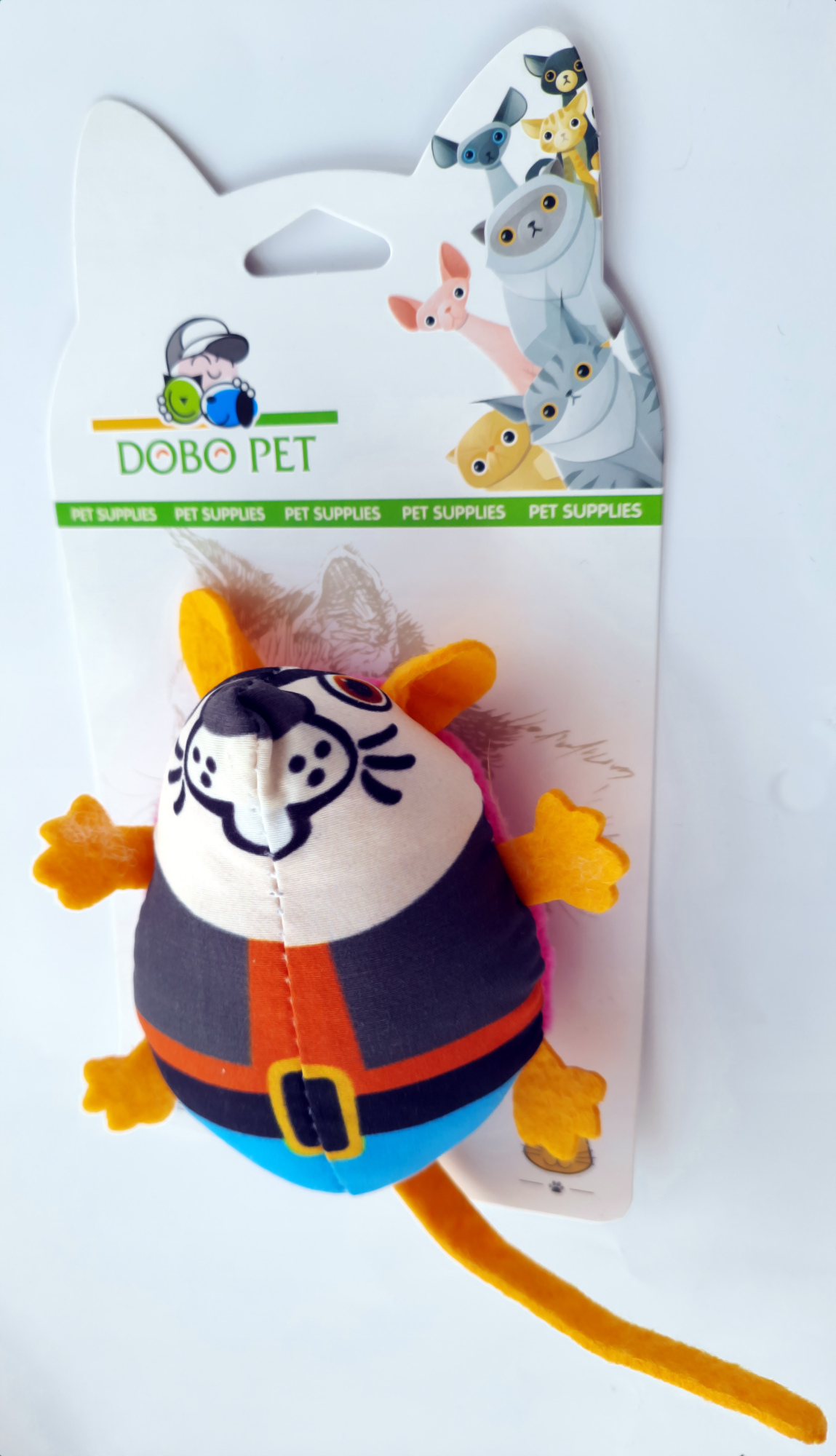 Dobo pet Eğlenceli Hırsız Kedi Oyuncağı Korsan Fare