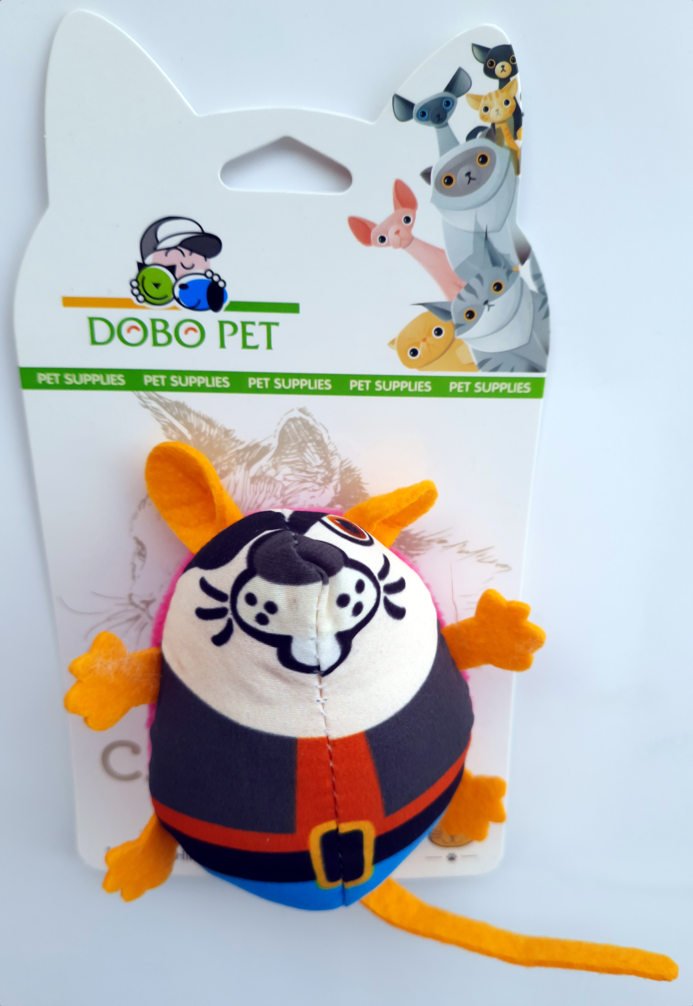 Dobo pet Eğlenceli Hırsız Kedi Oyuncağı Korsan Fare