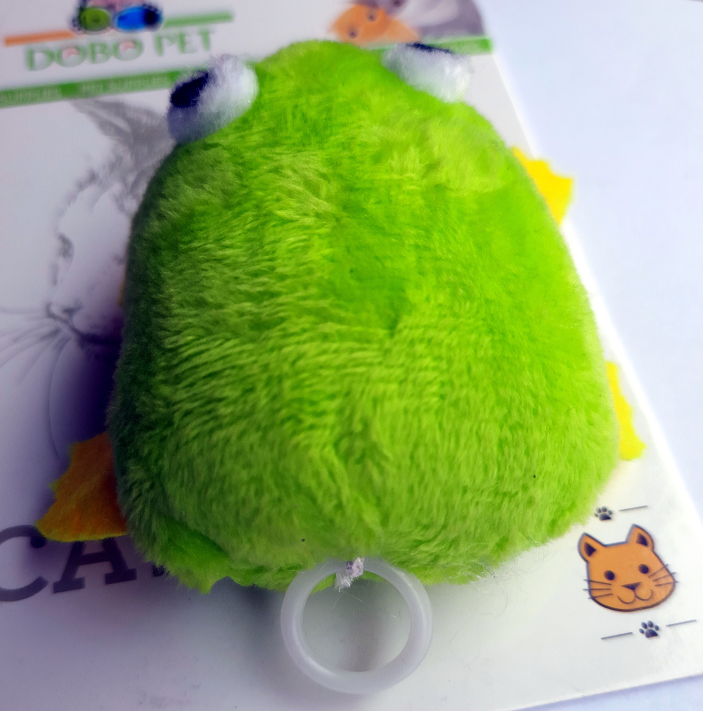 Dobo Kurmalı ve Eğlenceli Hareketli Kedi Oyuncağı Yeşil Kurbağa