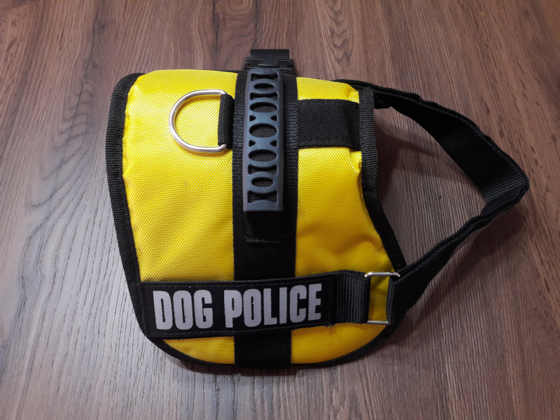 DOG POLICE KÖPEK TASMASI LARGE LİMON