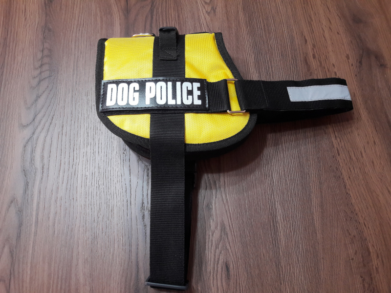 DOG POLICE KÖPEK TASMASI LARGE LİMON