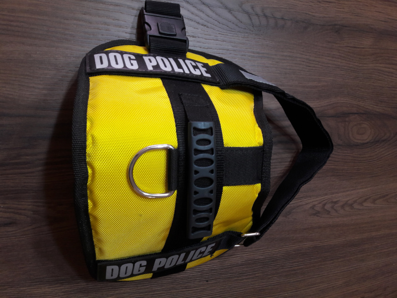 DOG POLICE KÖPEK TASMASI LARGE LİMON