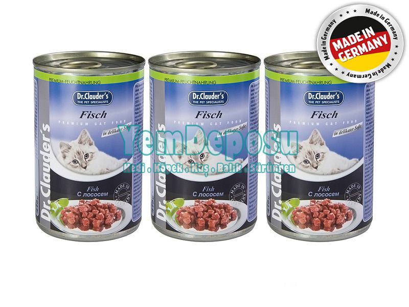 BALIKLI KEDİ KONSERVESİ KAMPANYASI DR CLAUDERS 3 X 415 GR