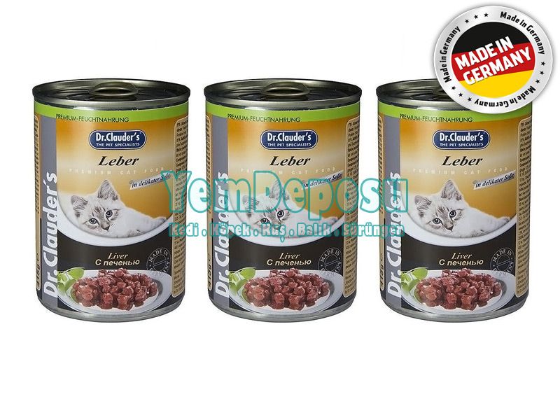 DR CLAUDERS KEDİ KONSERVESİ CİĞERLİ 3 X 415 GR