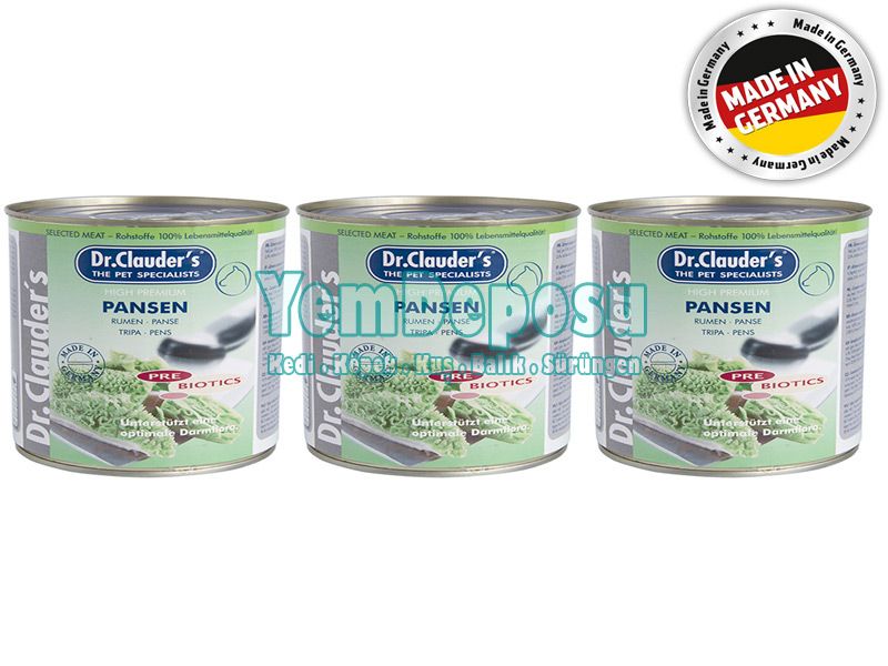 DR CLAUDERS PREBİOTİCS İŞKEMBE KÖPEK KONSERVESİ 3 X 800 GR