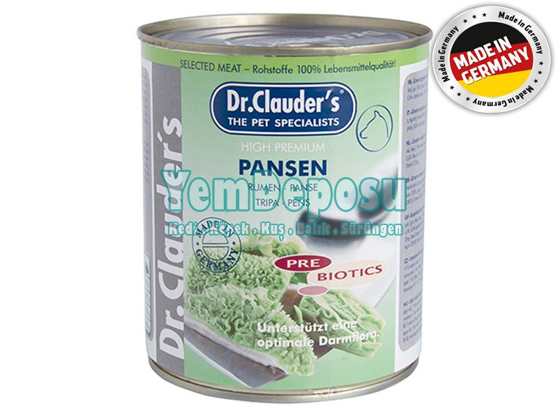 DR CLAUDERS PREBİOTİCS PANSEN İŞKEMBE PREBİYOTİK KÖPEK KONSERVESİ 800 GR