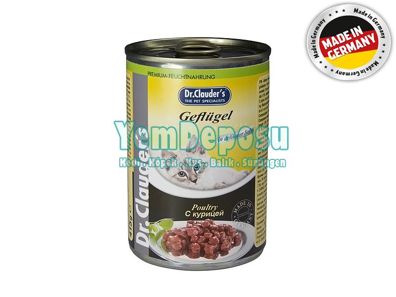 DR CLAUDERS KEDİ KONSERVESİ KÜMES HAYVANLI 415 GR