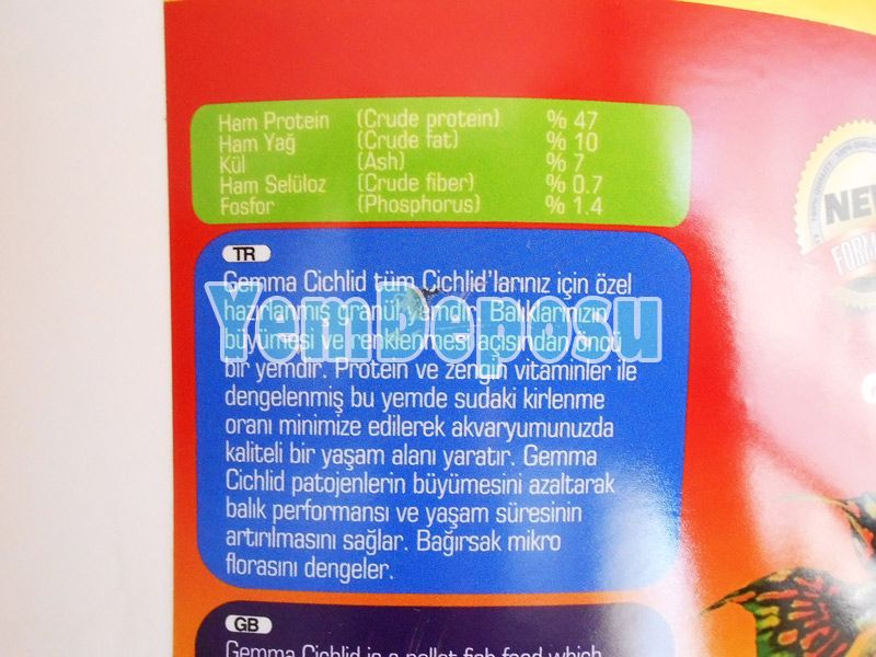 GEMMA BEST FORMULA CİCHLİD 250 GR AÇIK