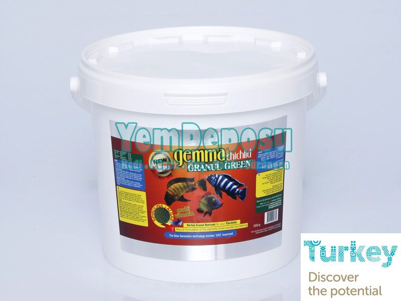 GEMMA CICHLID GRANUL GREEN  500 GR AÇIK