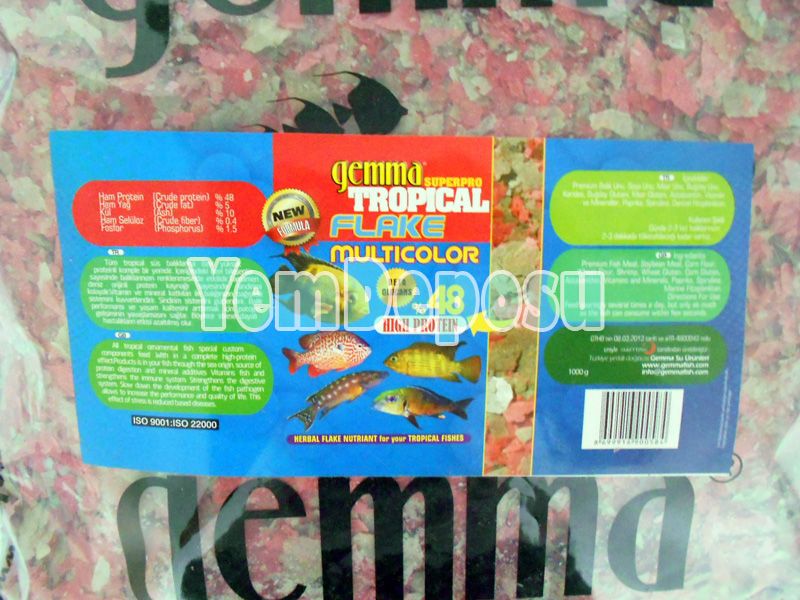 GEMMA SUPER PRO TROPİCAL FLAKE BALIK YEMİ 150 GR POŞETTEN BÖLME