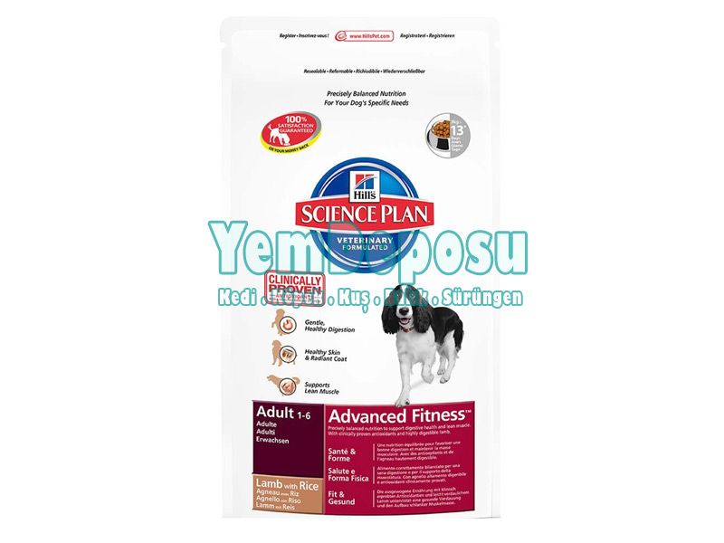 HİLLS ADULT ADVANCED FITNESS KUZU ETLİ KÖPEK MAMASI 3 KG + HEDİYELİ