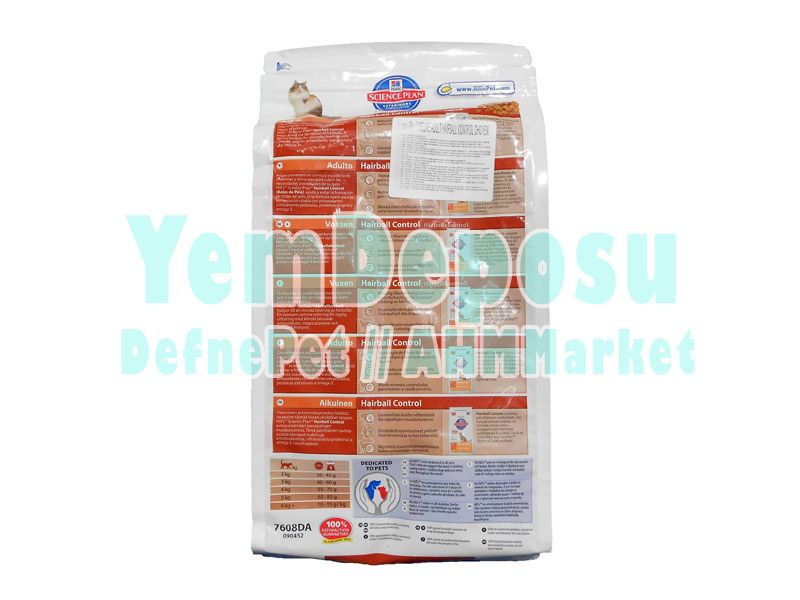 HILLS ADULT HAIRBALL CONTROL TAVUKLU KEDİ MAMASI 1.5 KG