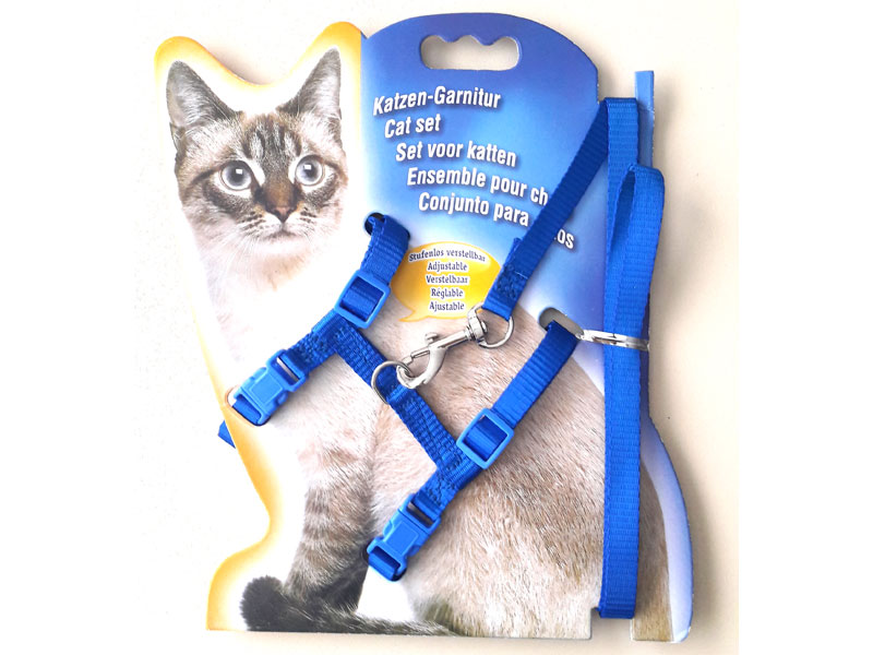 KEDİ GÖĞÜS TASMASI KATZEN MAVİ