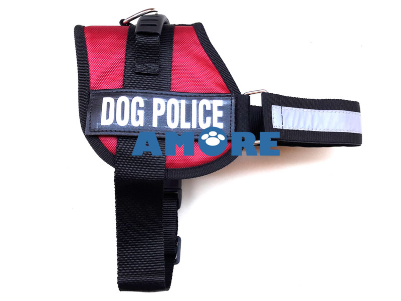 POLICE DOG KÖPEK GÖĞÜS TASMASI MEDIUM BORDO