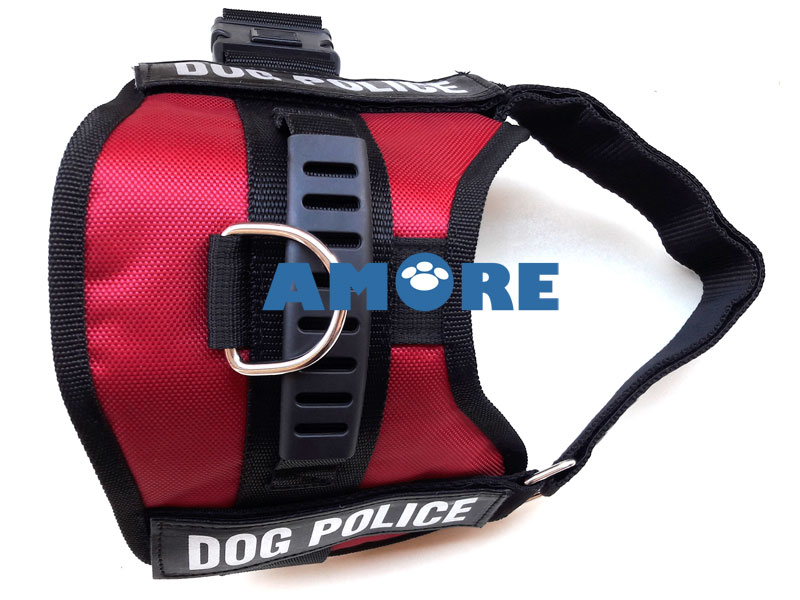 POLICE DOG KÖPEK GÖĞÜS TASMASI MEDIUM BORDO