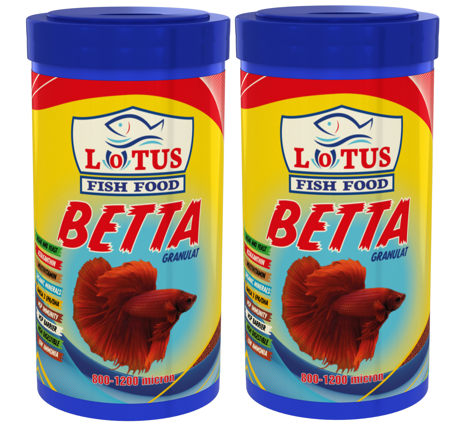 Lotus Betta Granulat 2 x 100 ML Kutu Beta Balık Yemi