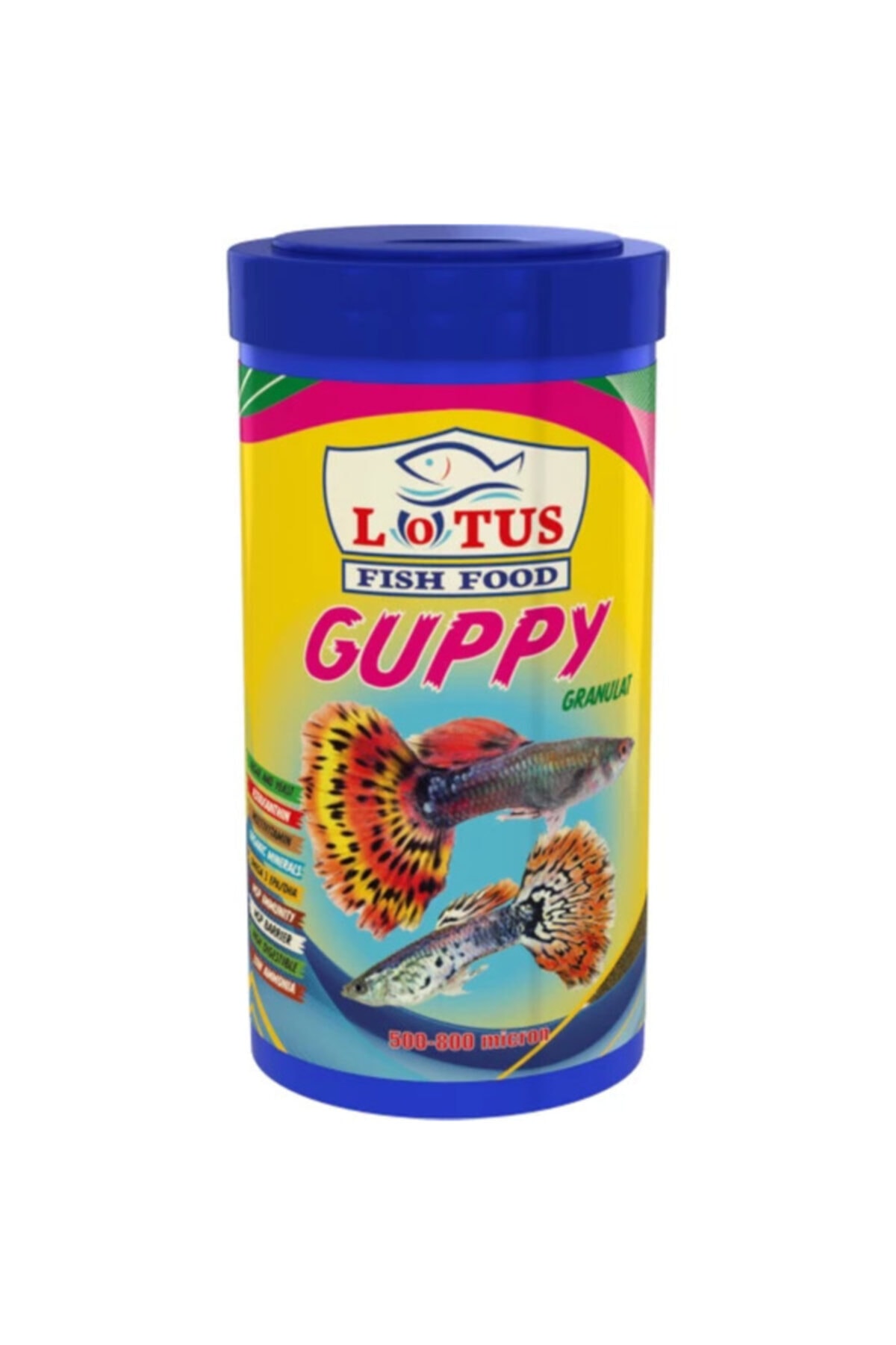 Guppy Granulat 100 ml Lepistes Moli Tetrazon Kılıç Balık Yemi fotograf