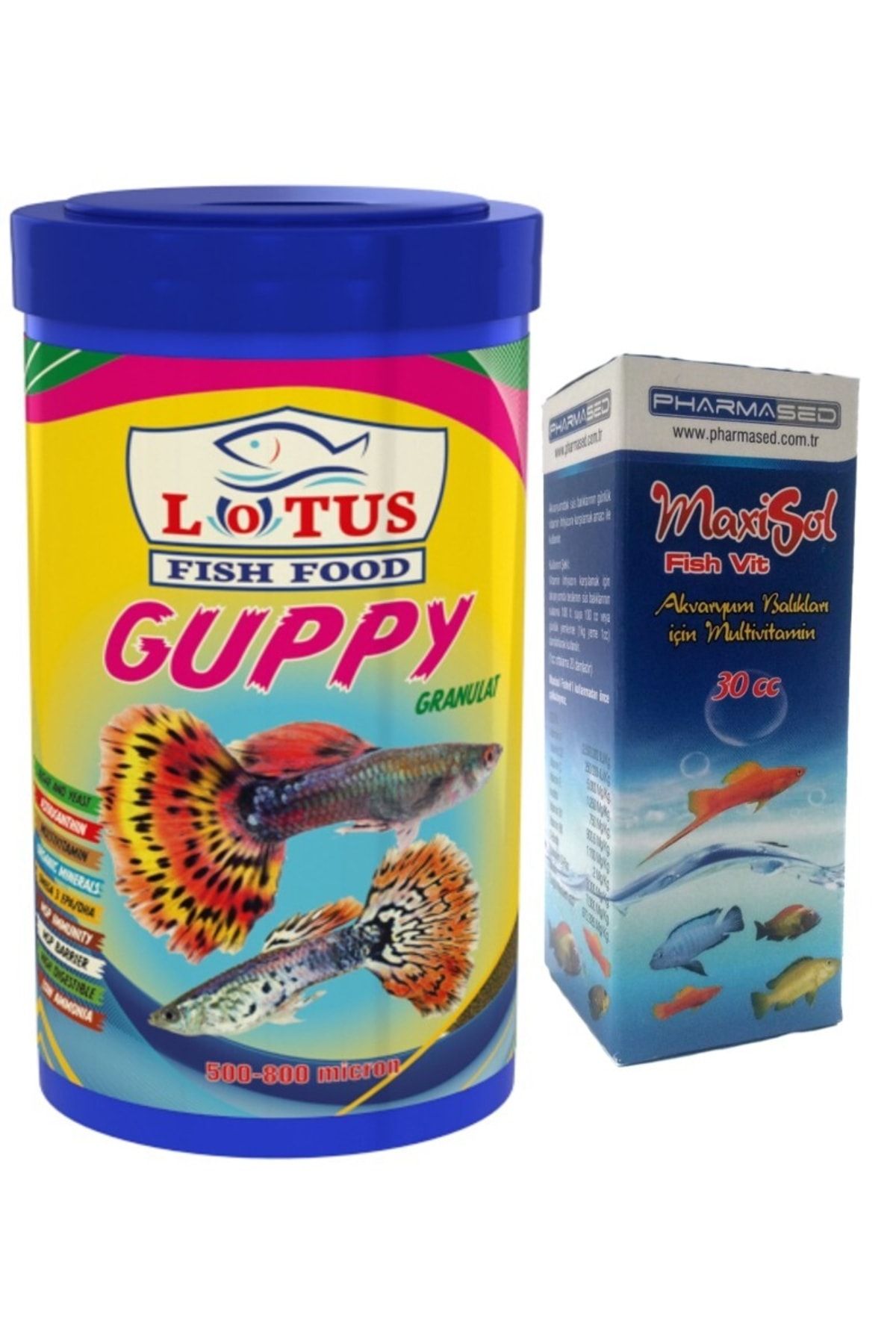 Guppy Granulat 100ml Tropikal Akvaryum Balik Yemi Ve Vitamini