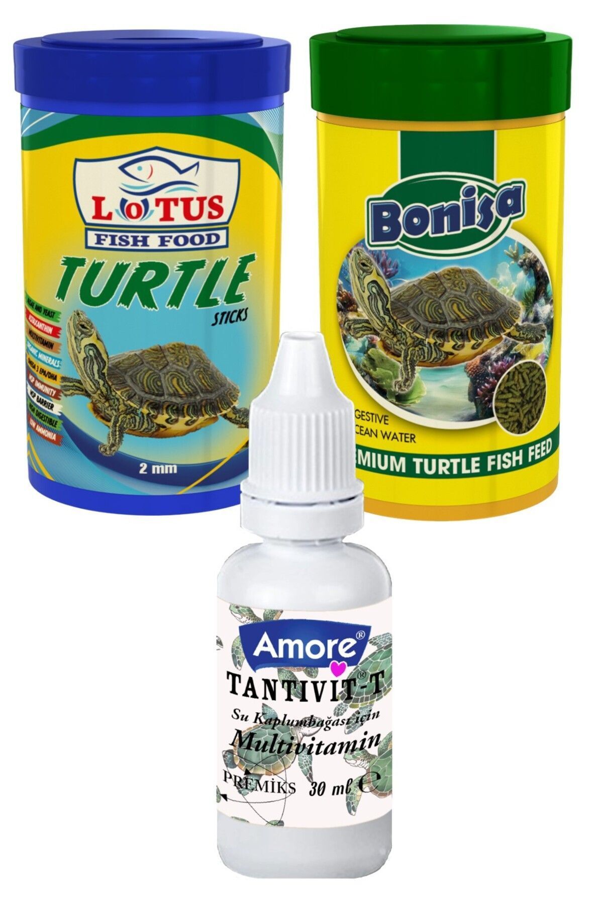 Lotus Turtle Food Sticks 100ml, Bonisa 100ml Su Kaplumbagasi Yuzen Yemi, Multivitamin