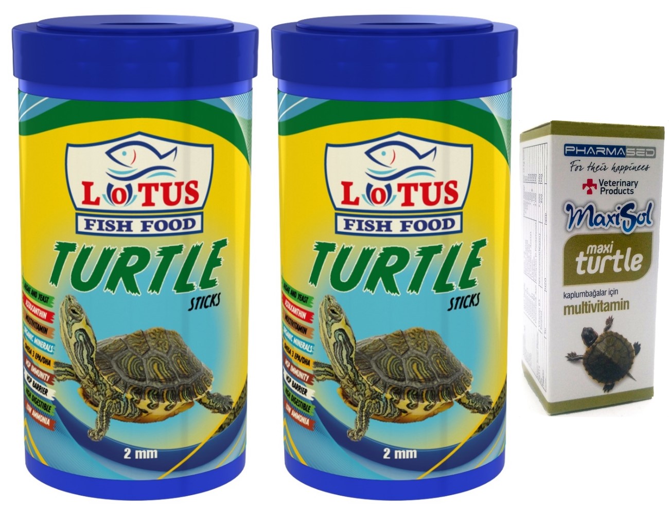 Lotus Turtle Green Sticks 2x100ml Kutu Kaplumbağa Yemi Ve Multivitamin