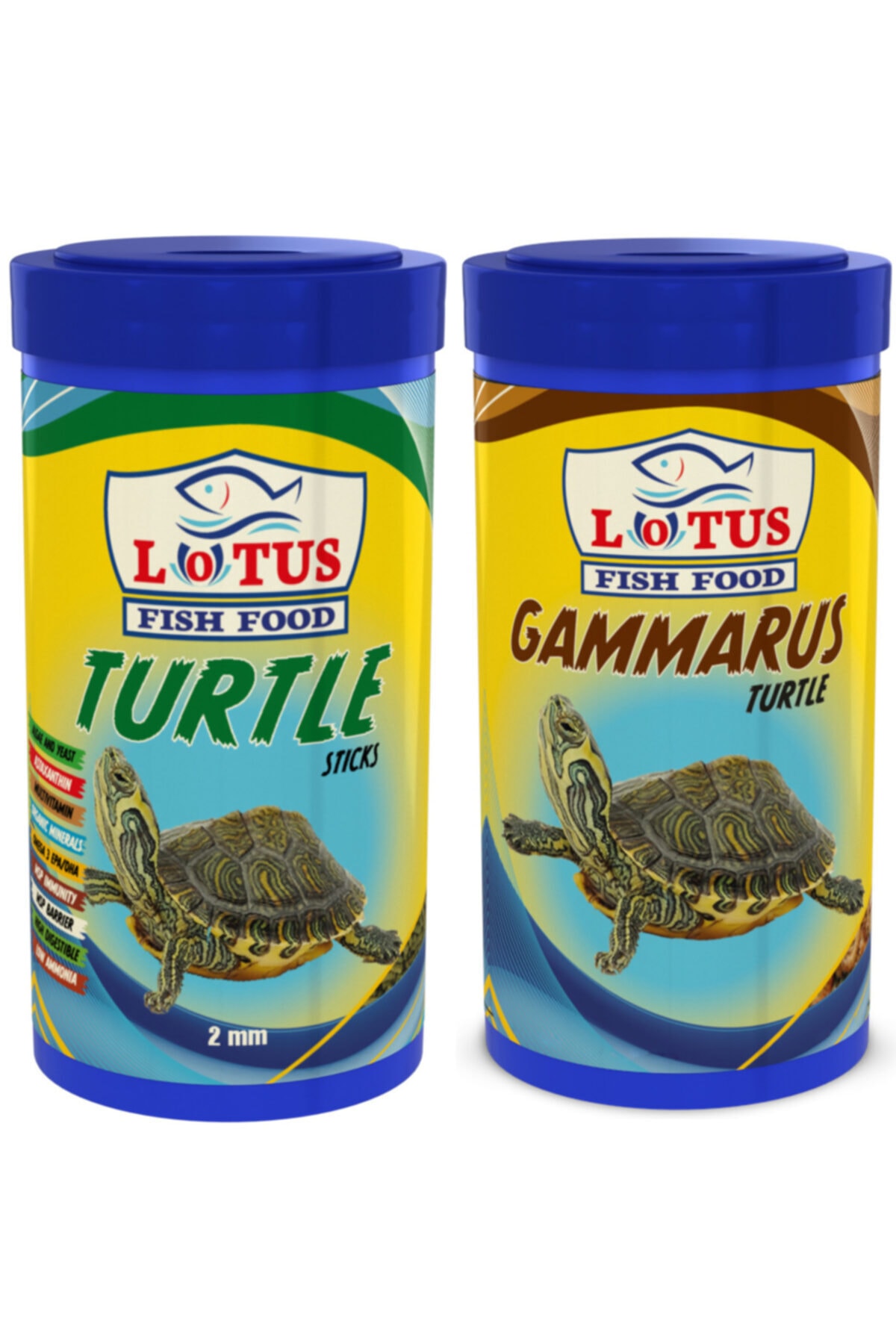 Turtle Sticks 1000ml ve Gammarus 1000ml Kutu Sürüngen ve Kaplumbağa Yemi