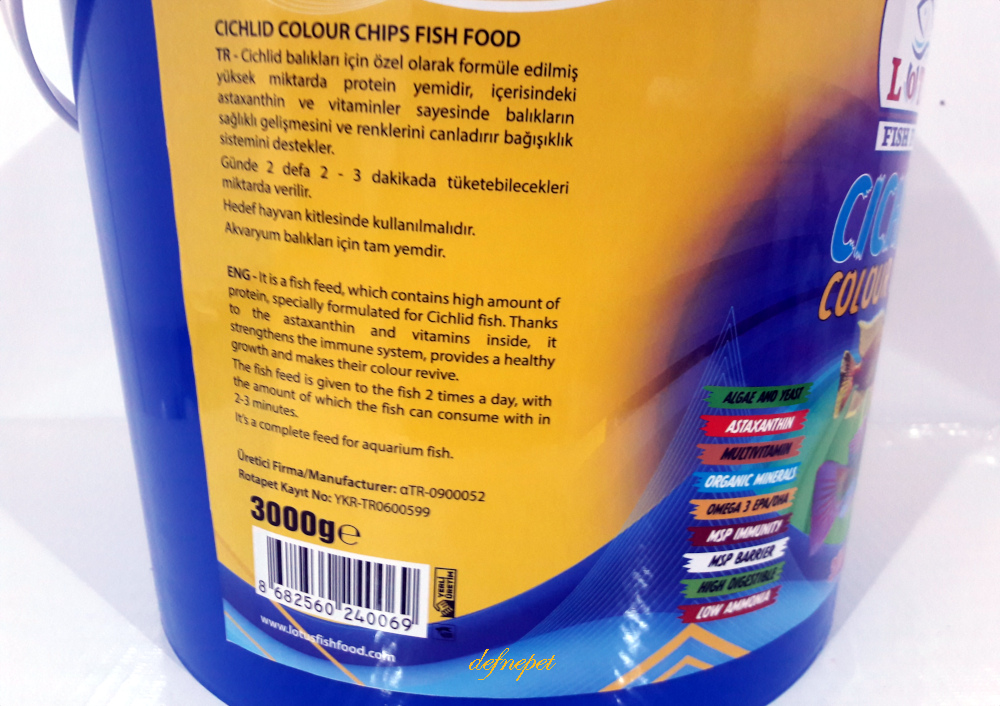 LOTUS CİCHLİD COLOUR CHİPS 250 ML