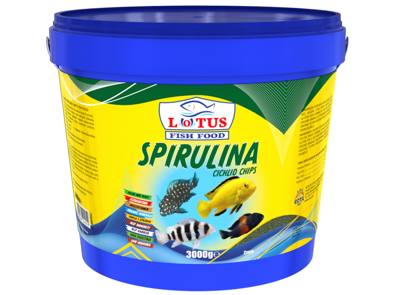 CİCHLİD SPİRULİNA CHİPS ALGAE ASTAXANTHİN 3 KG KOVA TROPHEUS TANGANYİKA BALIK YEMİ