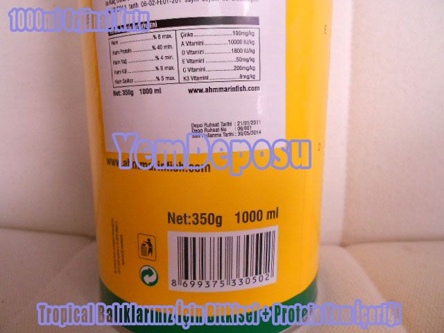 AHM TROPİCAL GRANULAT 1000 ML KUTU