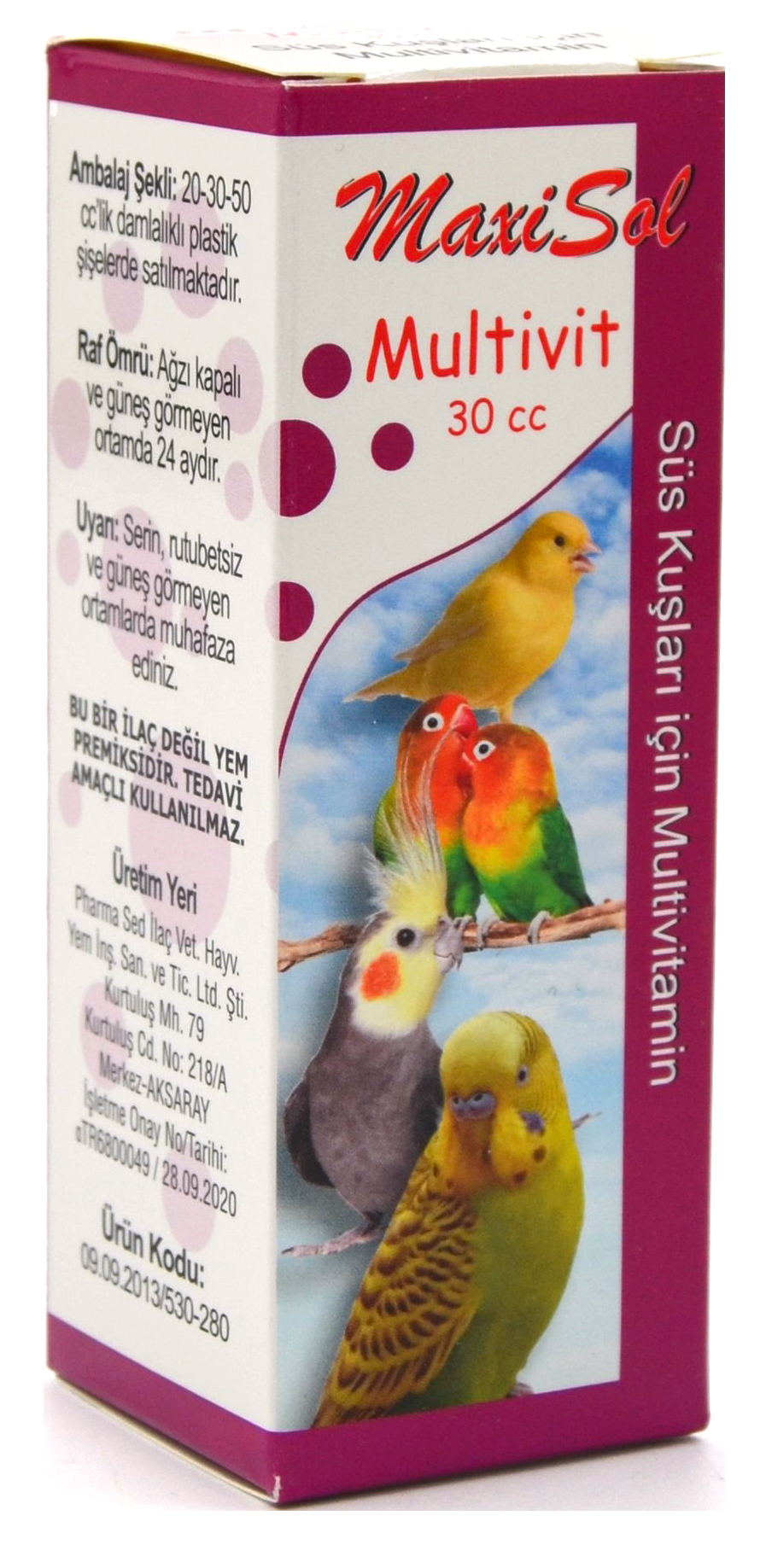 Maxisol Goldvit 30cc Ötüm ve Enerji + Multivit 30cc + Kalamar Kemiği 30gr Sıcacık Kuş Vitamin Seti