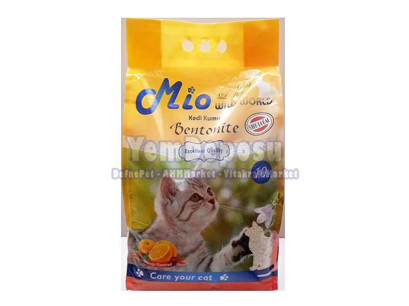 MİO BENTONİT KEDİ KUMU PORTAKAL 3 X 5 LT