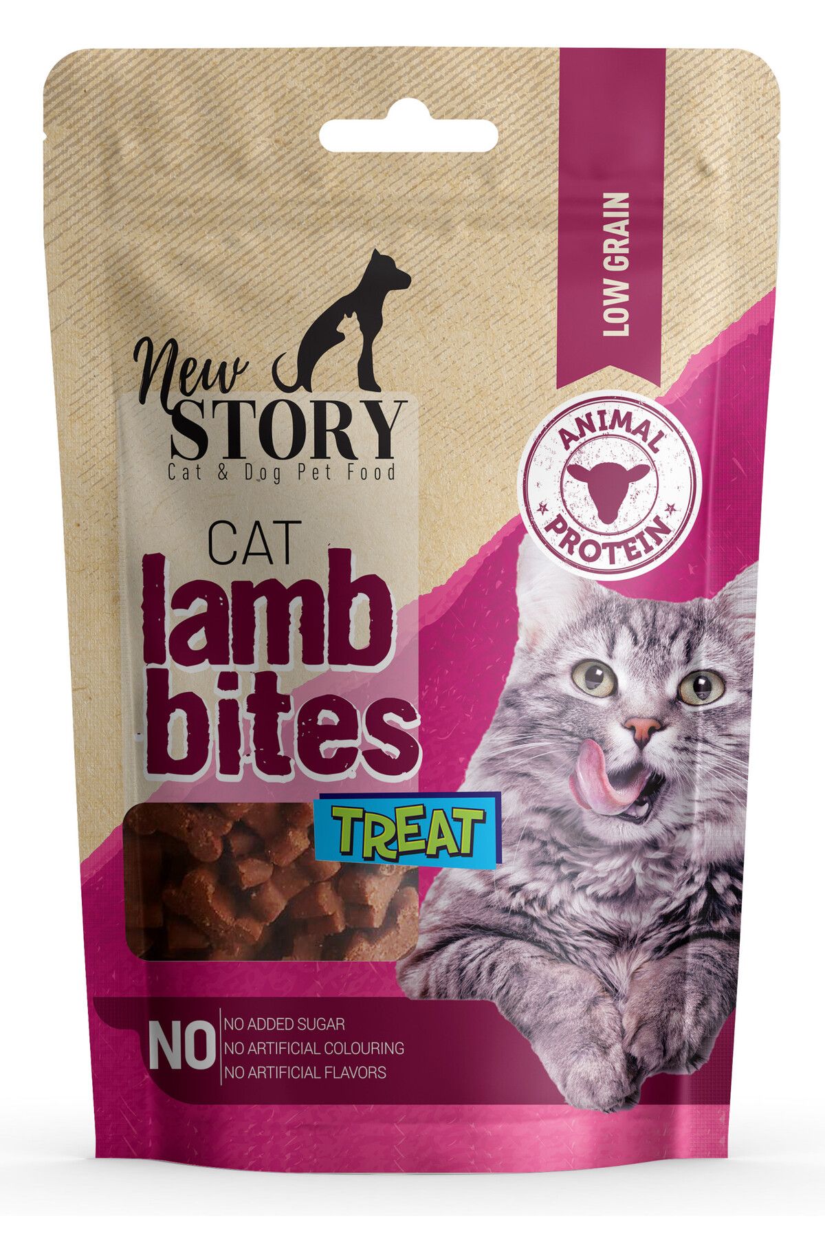 New Story Cat Lamb Bites Kedi Odulu 60 Gr Atistirmalik, Yumusak Taneli, Kuzu Etli