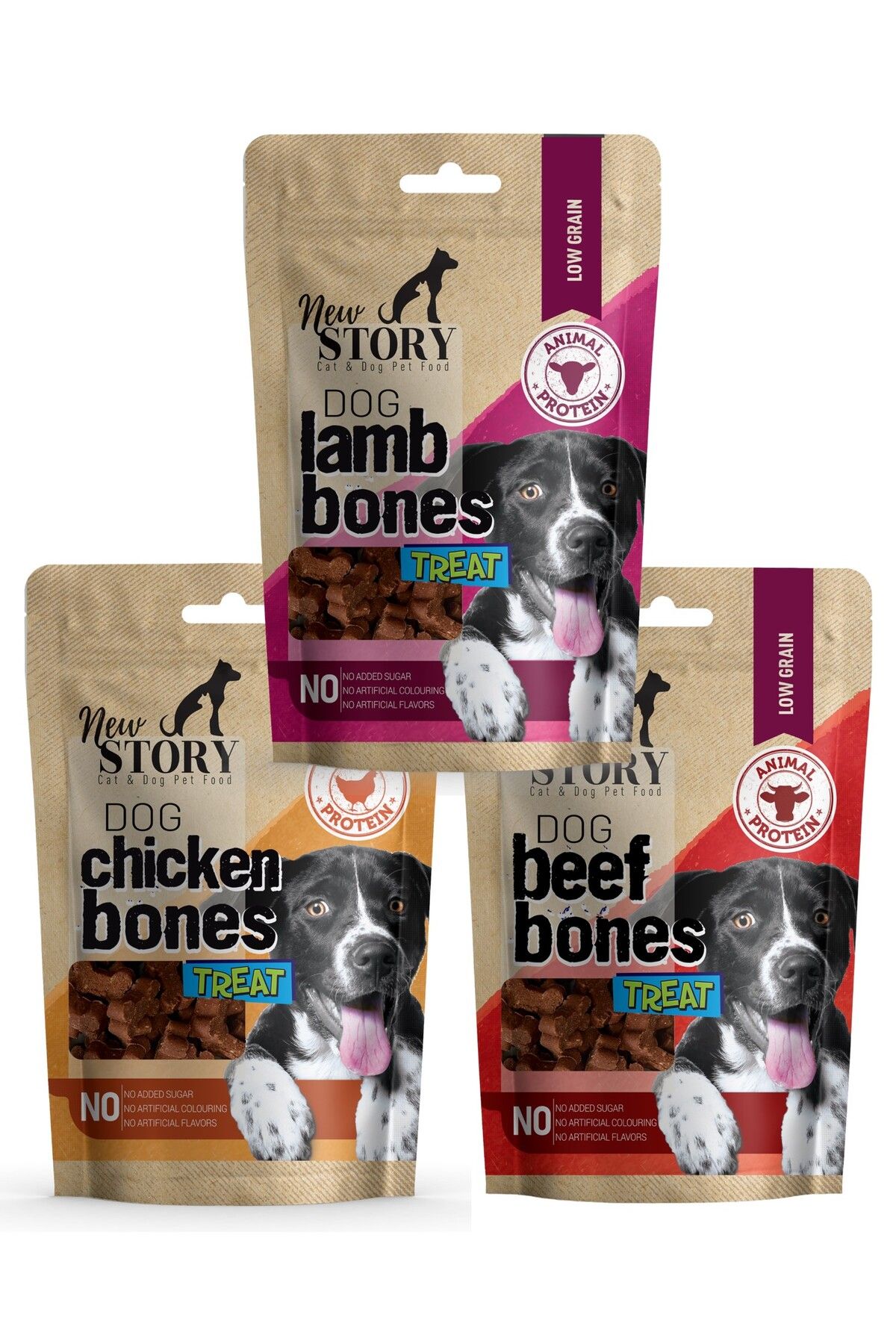 New Story Dog 3-Mix Bones 3x80gr Kopek Odul Mamasi, Amore Cinko Biyotin Extra Large Tablet 72li Tuy Dokumu