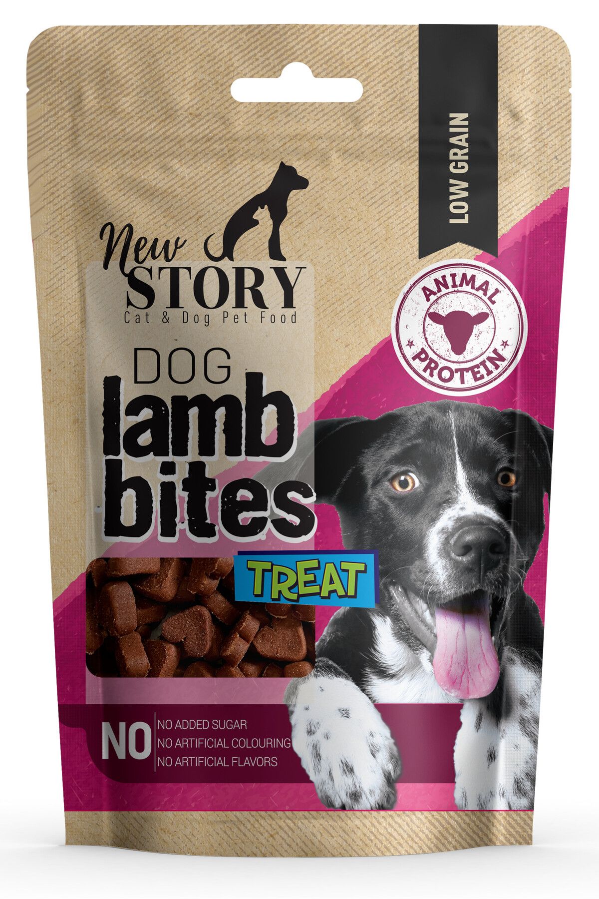 New Story Dog Lamb Bites Kopek Odul Mamasi 4x80gr, Amore Kuzu Etli Pirincli 4lu Yavru Konservesi