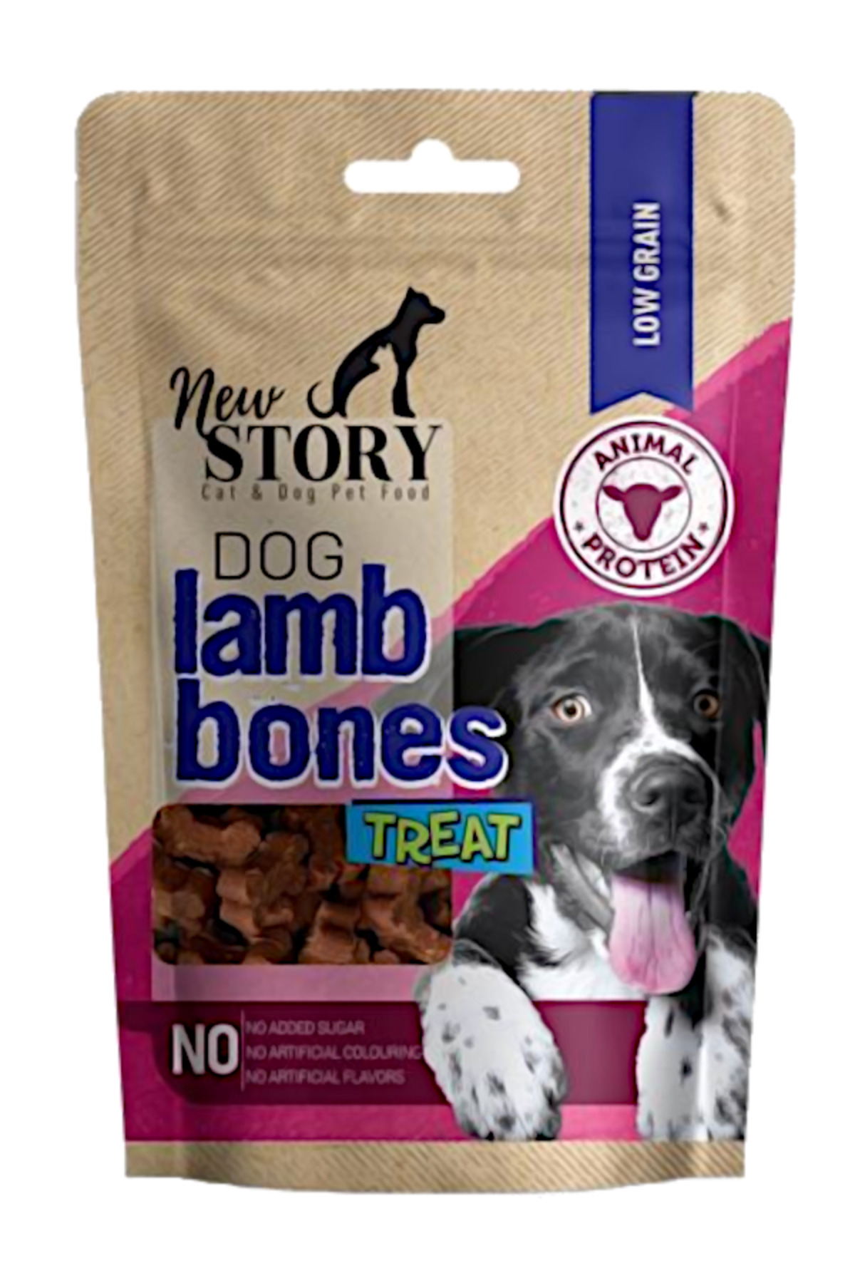 New Story Dog Lamb Bones Kuzu Etli Kopek Odulu Yumusak, Atistirmalik 80 Gr