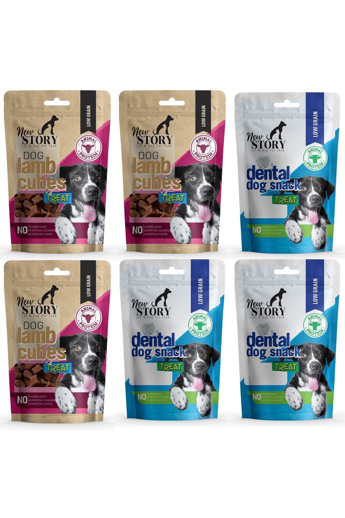 New Story Lamb 3x80gr Cubes, Dental 3x80gr Köpek ödül çubuğu Ağız Diş Eti Anti Tartar Koku Azaltıcı