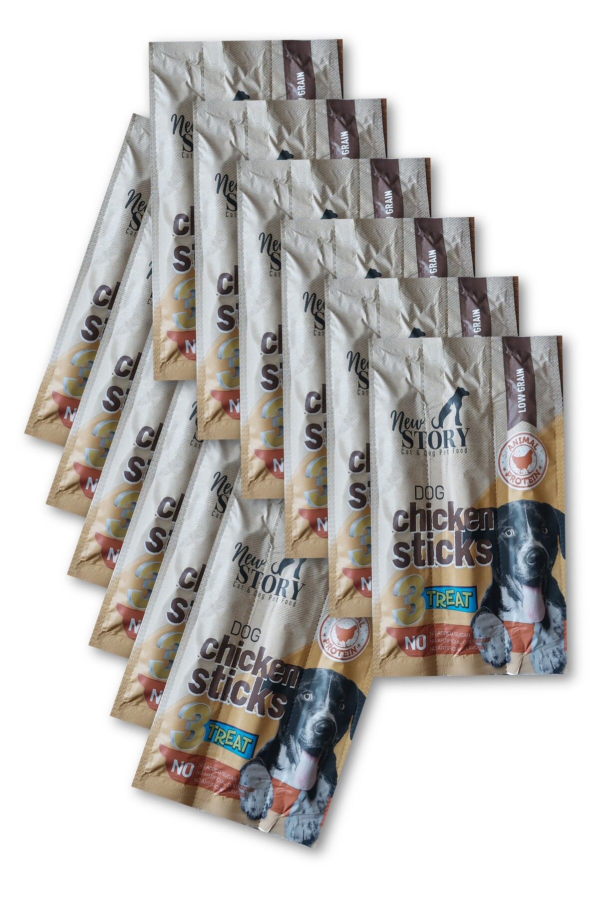New Story Tavuk Etli Köpek ödülü Iri-ırk 11gr Extra Chicken Sticks 12 Adet 3lü