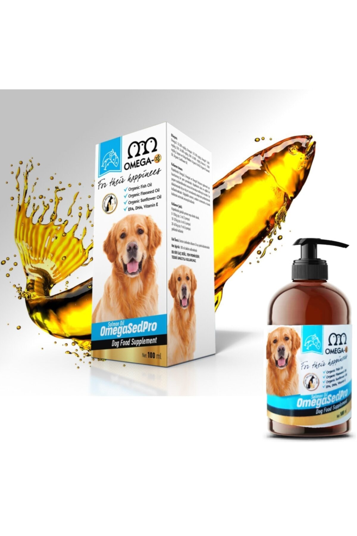 Omega Sedpro Köpek Somon Balık Yağı 100 ml omega 3-6-9 vitamin E